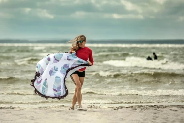 Okrągły ręcznik plażowy Dakota